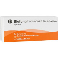 Препарат от грибковых инфекций желудочно-кишечного тракта BIOFANAL 500 000 I.E. Filmtabletten 50 шт Dr. Pfleger